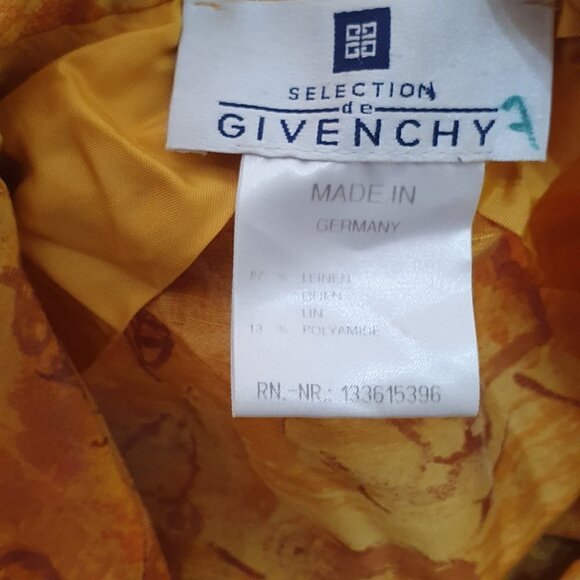 Givenchy Blended Linen Floral Tiger Orange Coat - Picture 8 of 9